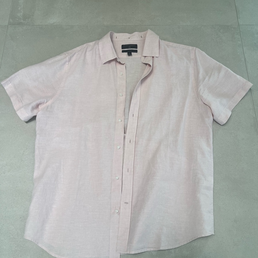 Men's Pink Short Sleeve Shirt